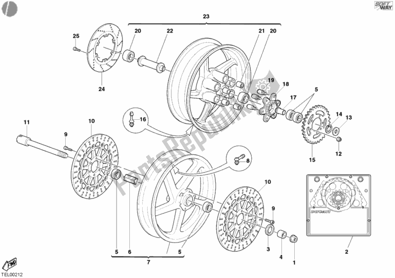 Wszystkie części do Ko? A Ducati Supersport 1000 SS 2004